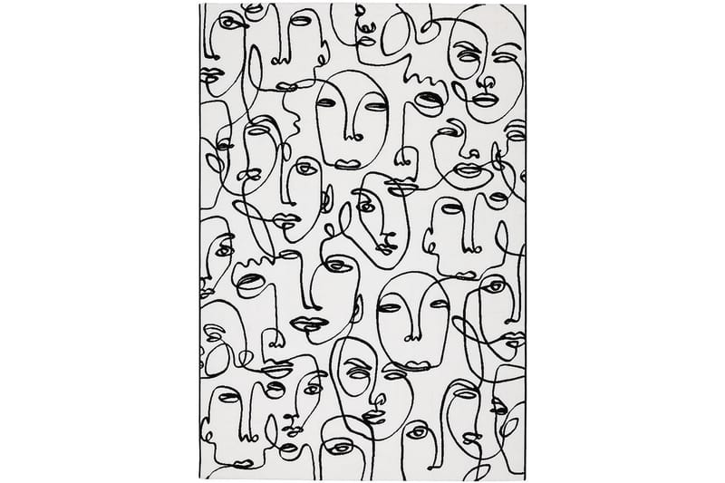 Eriswil Face Tæppe 160x230 cm - Hvid - Wiltontæpper - Mønstrede tæpper - Store tæpper