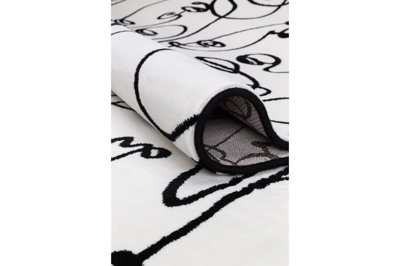 Eriswil Face Tæppe 200 cm Rund - Hvid - Wiltontæpper - Mønstrede tæpper - Store tæpper