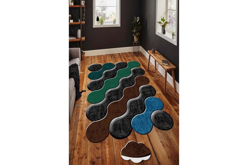 Homefesto Tæppe 160x230 cm - Multifarvet - Tekstiler - Tæpper - Moderne tæppe - Wiltontæpper