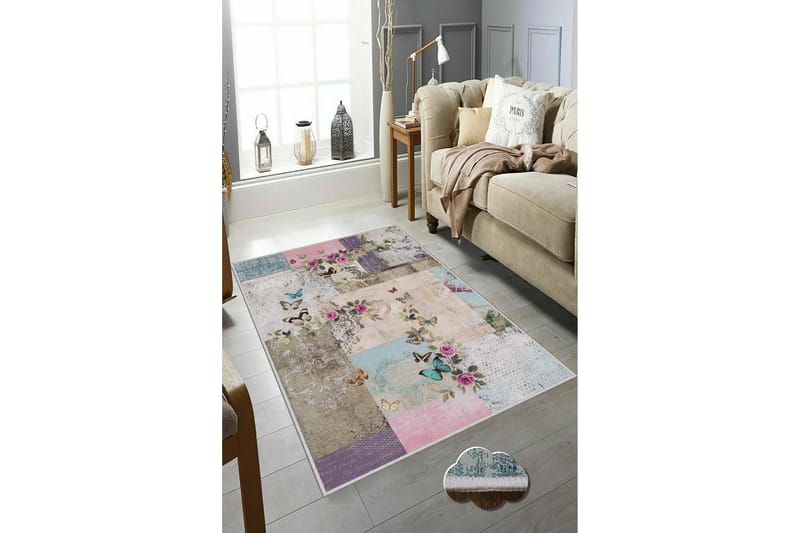 Homefesto Tæppe 160x230 cm - Multifarvet - Tekstiler - Tæpper - Moderne tæppe - Wiltontæpper