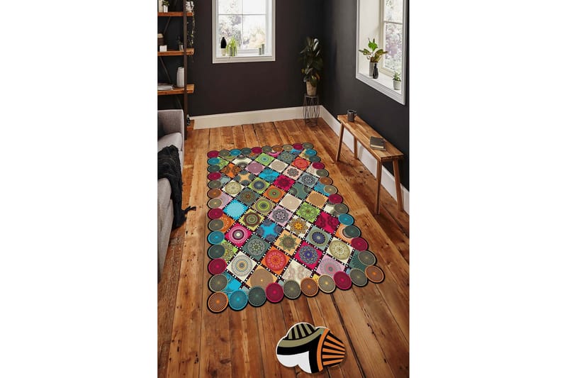 Homefesto Tæppe 180x280 cm - Multifarvet - Wiltontæpper - Mønstrede tæpper - Store tæpper