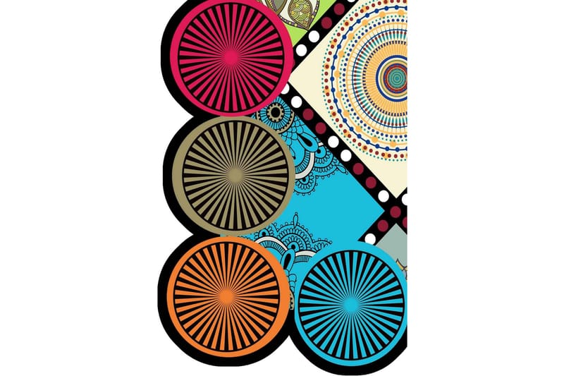 Homefesto Tæppe 180x280 cm - Multifarvet - Tekstiler - Tæpper - Moderne tæppe - Wiltontæpper