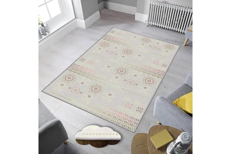 Homefesto Tæppe 80x120 cm - Multifarvet - Tekstiler - Tæpper - Moderne tæppe - Wiltontæpper