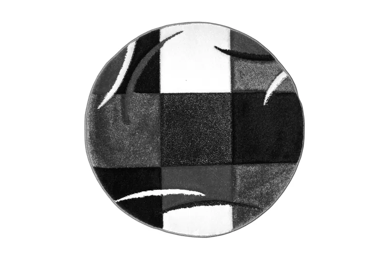 London Frisé Tæppe 200 Rund, Sort