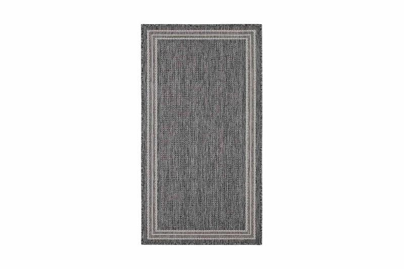 Madrid Frame Tæppe 80x150 cm Fladvævet - Grå - Tekstiler - Tæpper - Store tæpper