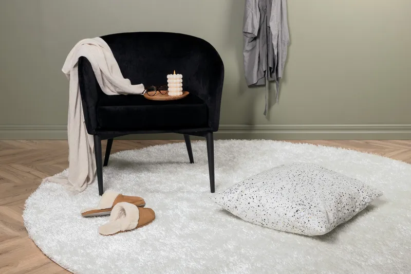 Mattis tæppe 200x200 cm - Hvid - Tekstiler - Tæpper - Moderne tæppe - Bomuldstæpper