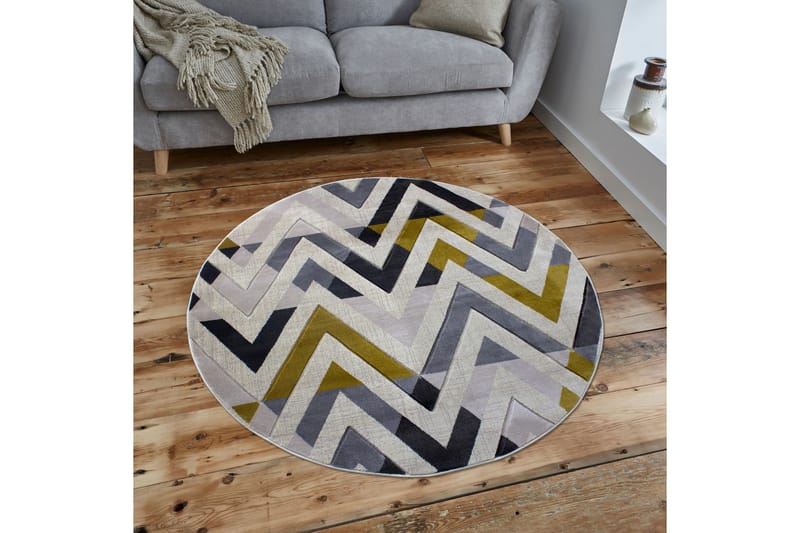 Nareshe Tæppe Rund 160 cm - Flerfarvet - Tekstiler - Tæpper