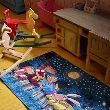 Tæppe Relvi 100x160 cm - blå - Tekstiler - Børnetekstiler - Børnetæpper