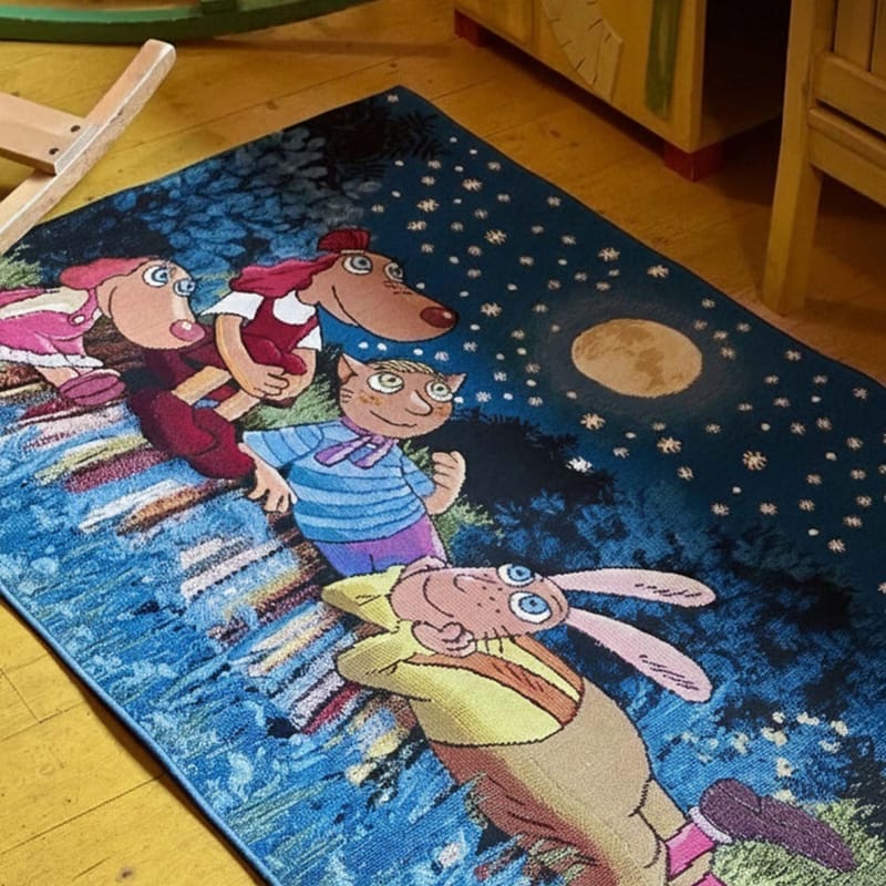 Tæppe Relvi 120x180 cm - blå - Tekstiler - Børnetekstiler - Børnetæpper