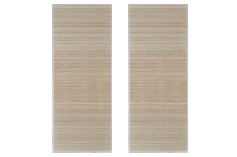 tæpper 2 stk. 120 x 180 cm firkantet naturlig bambus - Tekstiler - Tæpper