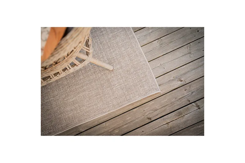 Tæpper Hillerstorp Belle udendørstæppe 240x340 cm Grå - Grå - Tekstiler - Tæpper - Udendørs tæpper