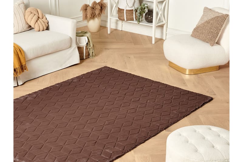 Thatta Skindtæppe 80x150 cm - Brun - Tekstiler - Tæpper - Pels & skindtæpper