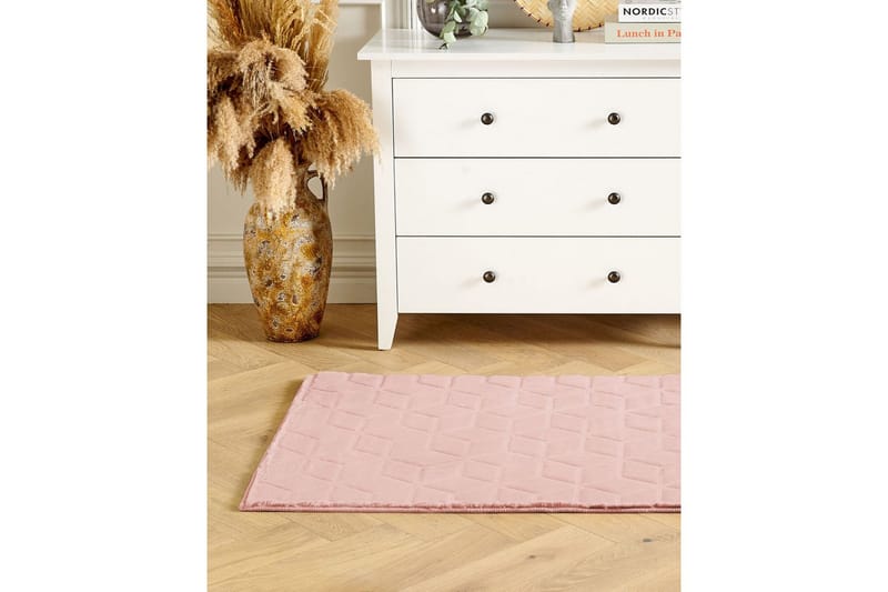 Thatta Skindtæppe 80x150 cm - Rosa - Tekstiler - Tæpper - Moderne tæppe - Ryatæpper