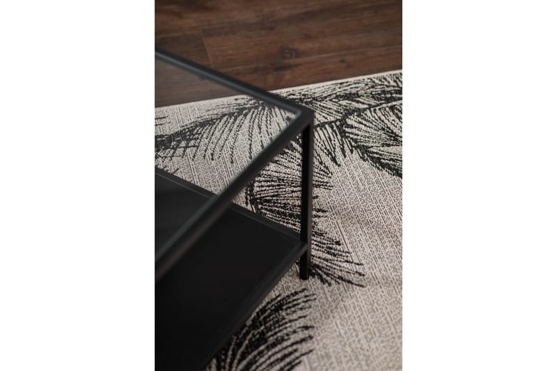 Bahamas Palm Udendørsmåtte 160x230 cm - Charcoal - Tekstiler - Tæpper - Udendørs tæpper