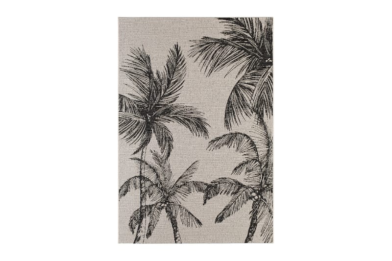 Bahamas Palm Udendørsmåtte 160x230 cm - Charcoal - Tekstiler - Tæpper - Udendørs tæpper