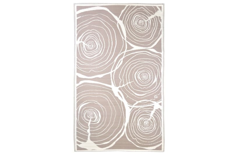 Esschert design udendørstæppe 240x150 cm årringe - Brun - Tekstiler - Tæpper - Udendørs tæpper
