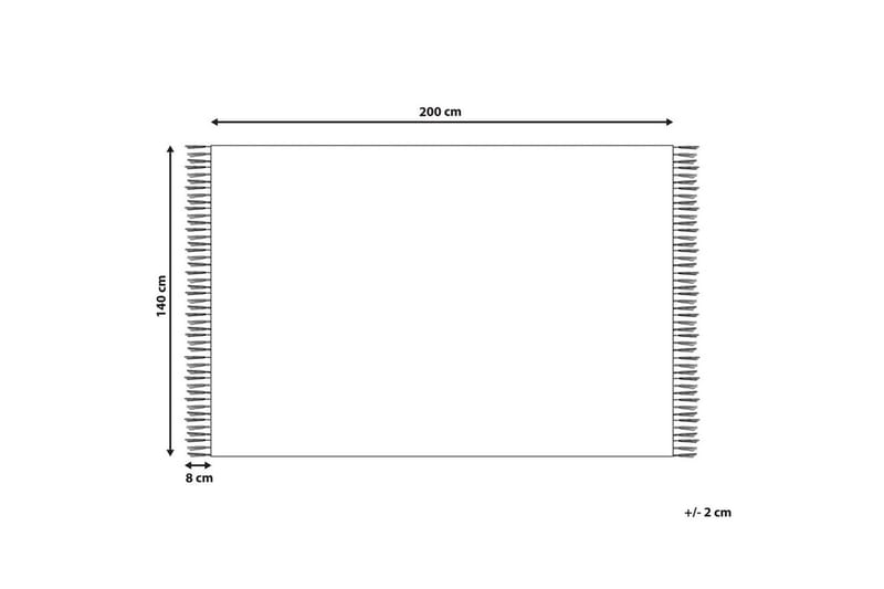 Fladvævet Yavu - Blå, Hvid, 140x200 cm - Tekstiler - Tæpper - Udendørs tæpper - Balkontæppe & altantæppe