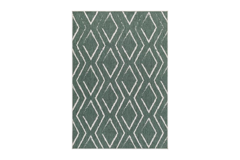 Havanna Romb Udendørstæppe 160x230 cm - Grøn - Tekstiler - Tæpper - Udendørs tæpper