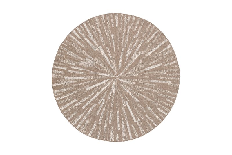 Havanna Shadow Udendørstæppe 240 cm Rund - Linnedbeige - Udendørs tæpper