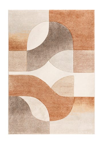 Maskinvævet tæppe KM Home Brilliance Shape 140x200 cm Rust - rust - Tekstiler - Tæpper - Udendørs tæpper - Plasttæpper