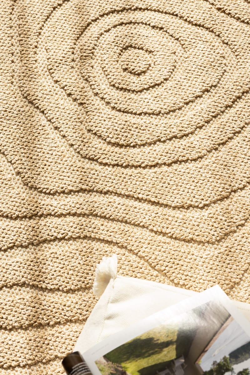 Maskinvævet tæppe KM Home Capri Modern 160x230 cm Jute - Jute - Tekstiler - Tæpper - Udendørs tæpper