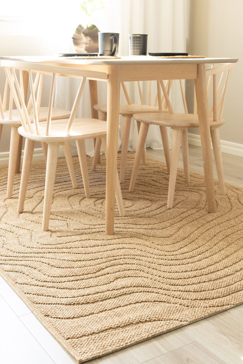 Maskinvævet tæppe KM Home Capri Modern 160x230 cm Jute - Jute - Tekstiler - Tæpper - Udendørs tæpper
