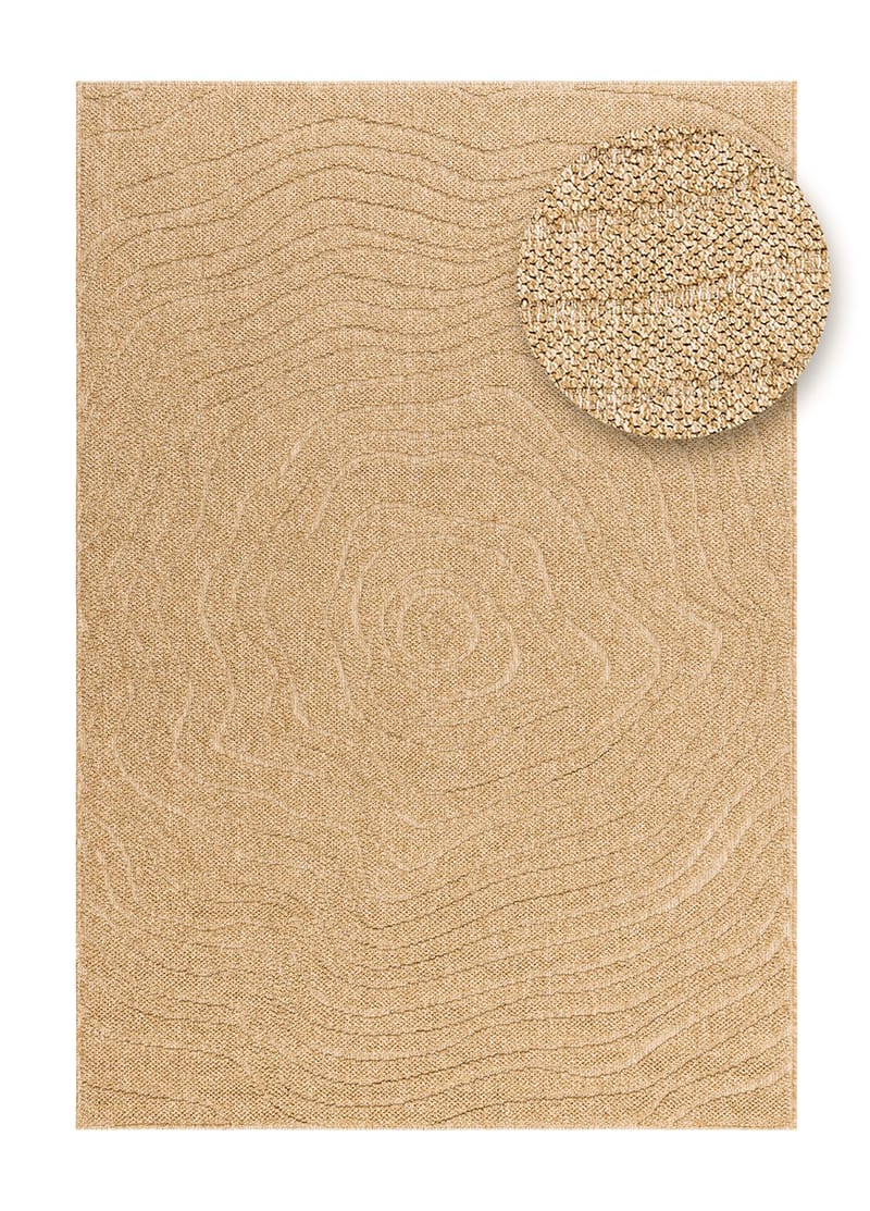 Maskinvævet tæppe KM Home Capri Modern 160x230 cm Jute - Jute - Tekstiler - Tæpper - Udendørs tæpper