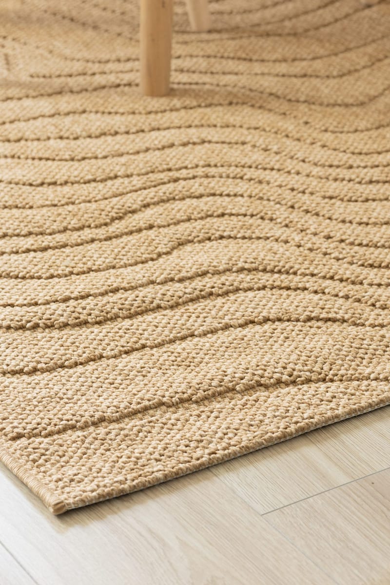 Maskinvævet tæppe KM Home Capri Modern 160x230 cm Jute - Jute - Tekstiler - Tæpper - Udendørs tæpper