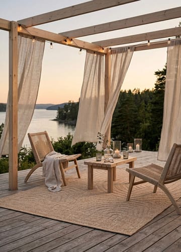 Maskinvævet tæppe KM Home Capri Zen 240x340 cm Jute - jute - Tekstiler - Tæpper - Udendørs tæpper