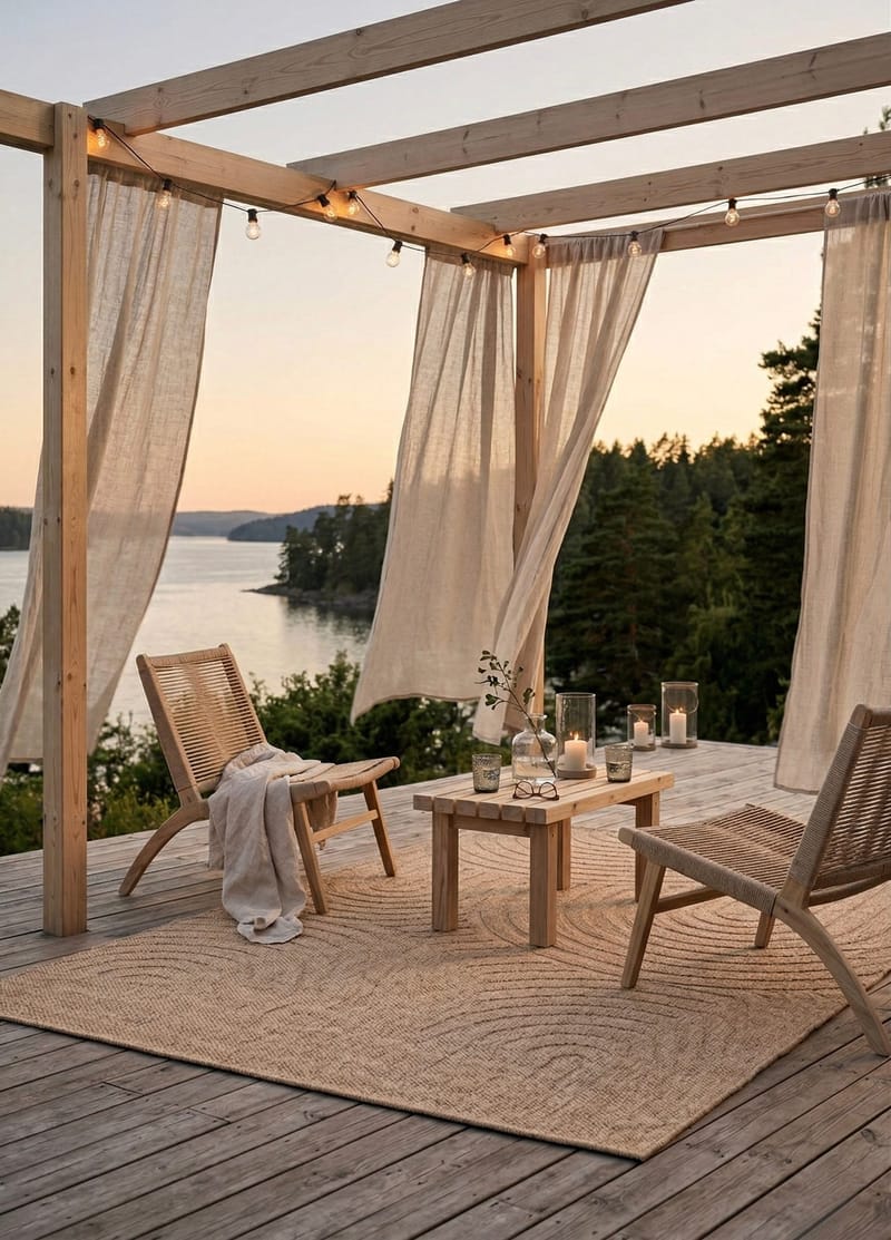 Maskinvævet tæppe KM Home Capri Zen 240x340 cm Jute - jute - Tekstiler - Tæpper - Udendørs tæpper