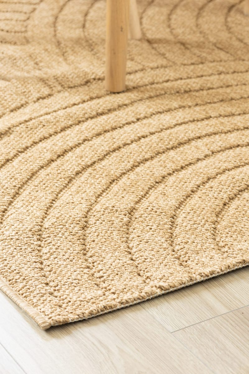 Maskinvævet tæppe KM Home Capri Zen 240x340 cm Jute - jute - Tekstiler - Tæpper - Udendørs tæpper