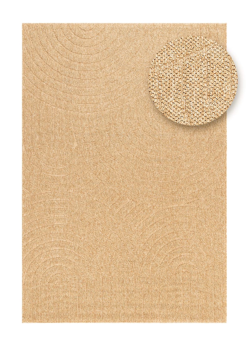 Maskinvævet tæppe KM Home Capri Zen 240x340 cm Jute - jute - Tekstiler - Tæpper - Udendørs tæpper
