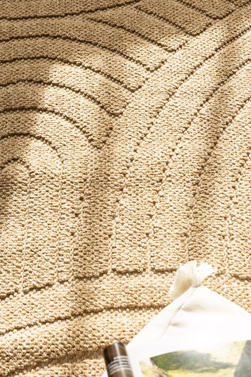 Maskinvævet tæppe KM Home Capri Zen 240x340 cm Jute - jute - Tekstiler - Tæpper - Udendørs tæpper