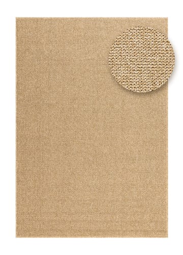 Maskinvævet tæppe KM Home Capri Plain 200x290 cm Jute - jute - Tekstiler - Tæpper - Udendørs tæpper