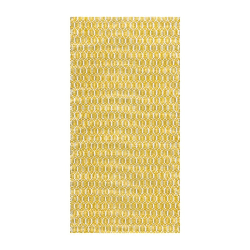 Plasttæppe Hilma Link - 150x220 cm, Gul - Tekstiler - Tæpper - Udendørs tæpper - Plasttæpper