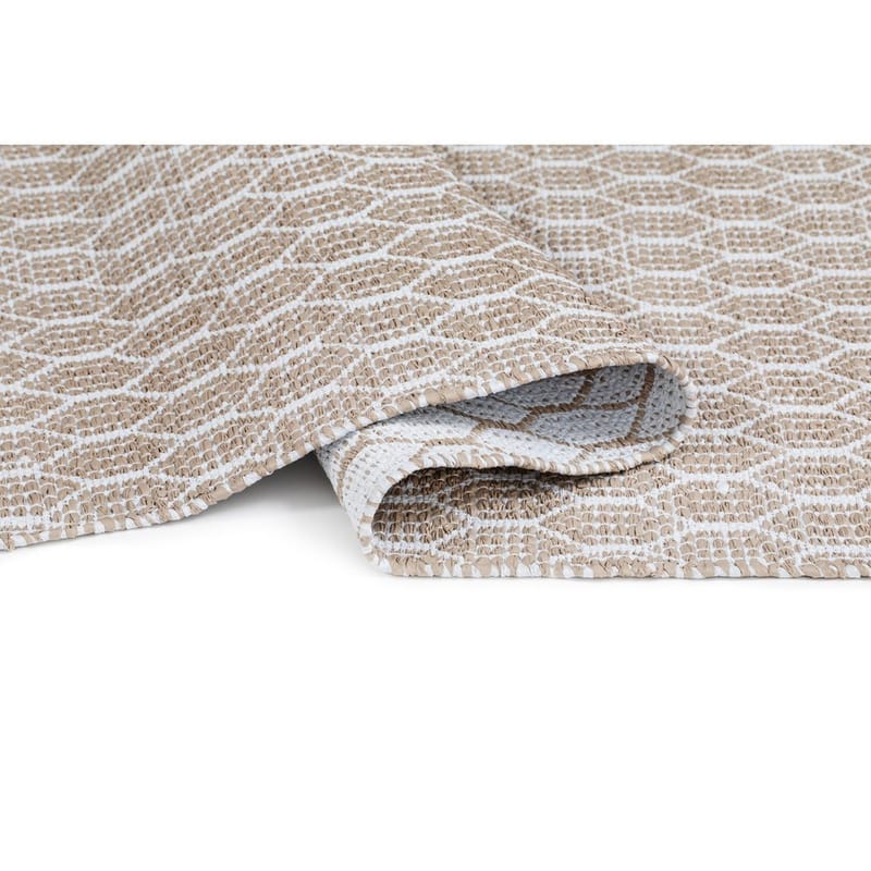 Plasttæppe Hilma Link - 150x220 cm, Linned - Tekstiler - Tæpper - Udendørs tæpper - Plasttæpper