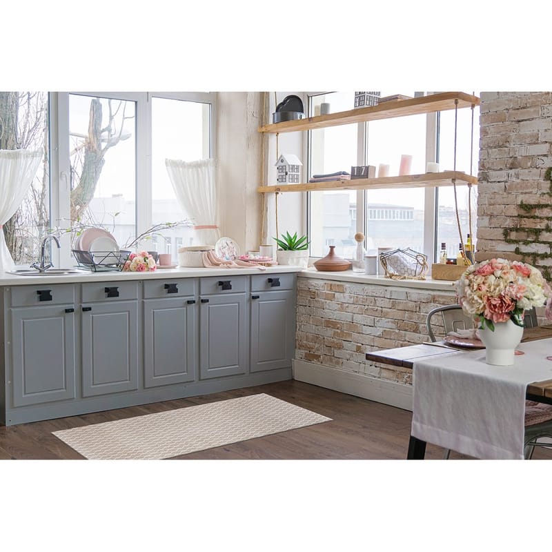 Plasttæppe Hilma Link - 150x220 cm, Linned - Tekstiler - Tæpper - Udendørs tæpper - Plasttæpper