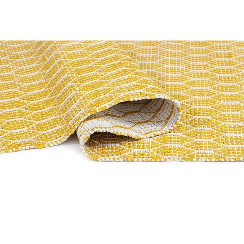 Plasttæppe Hilma Link - 70x150 cm, Gul - Tekstiler - Tæpper - Udendørs tæpper - Plasttæpper