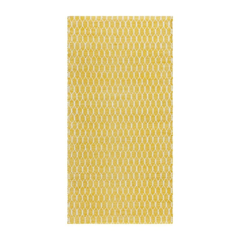 Plasttæppe Hilma Link - 70x150 cm, Gul - Tekstiler - Tæpper - Udendørs tæpper - Plasttæpper