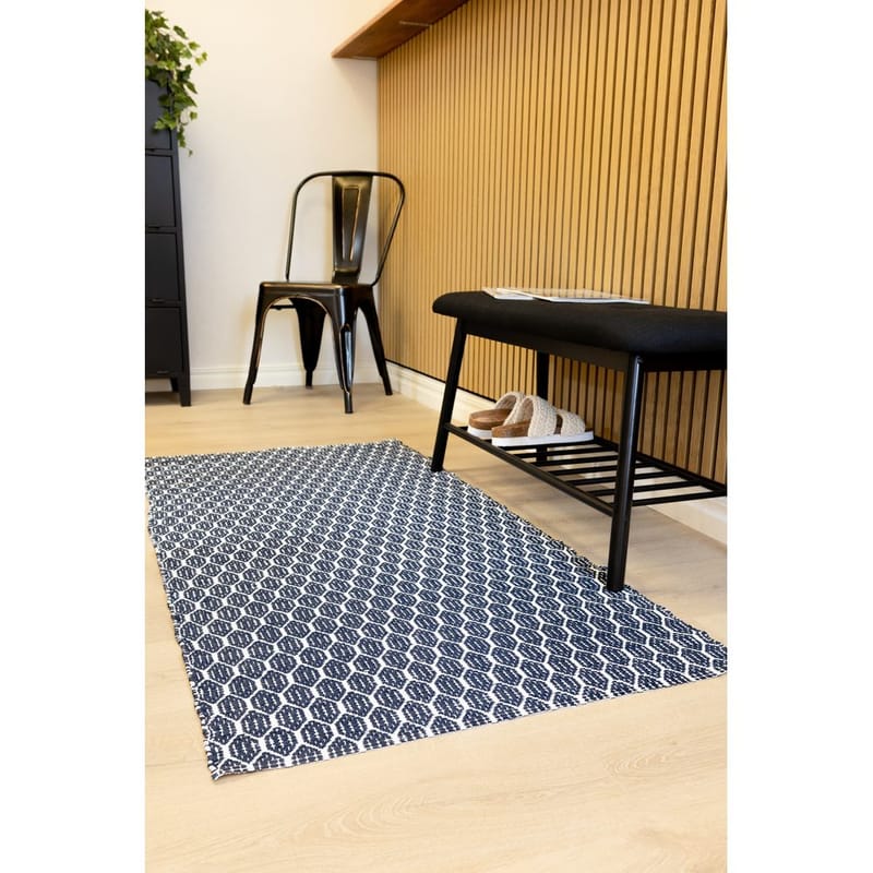 Plasttæppe Hilma Link - 70x200 cm, Blå - Tekstiler - Tæpper - Udendørs tæpper - Plasttæpper