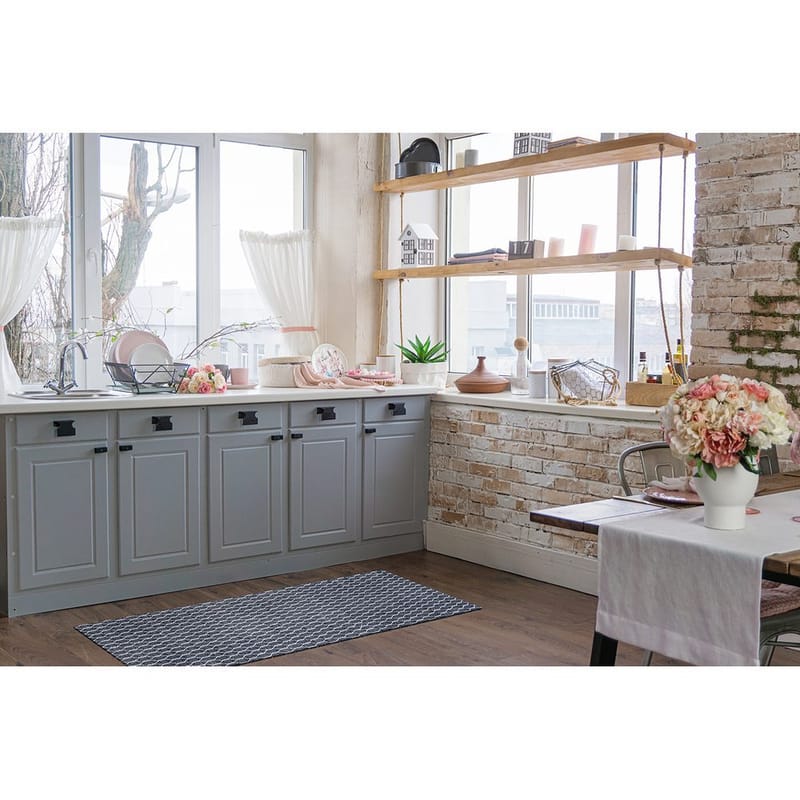 Plasttæppe Hilma Link - 70x250 cm, Blå - Tekstiler - Tæpper - Udendørs tæpper - Plasttæpper