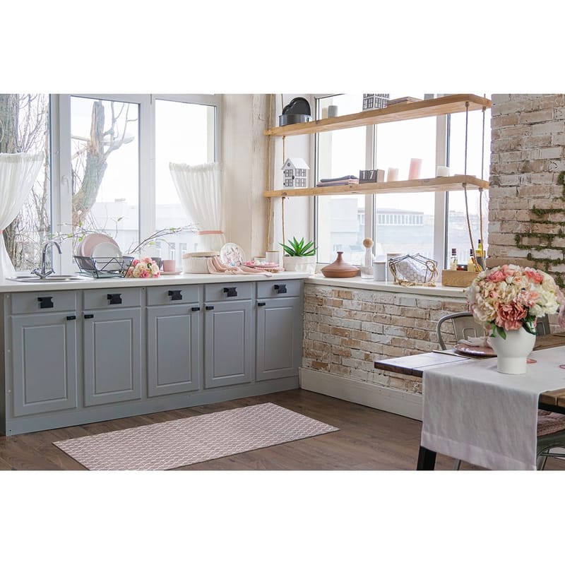 Plasttæppe Hilma Link - 70x250 cm, Rosa - Tekstiler - Tæpper - Udendørs tæpper - Plasttæpper