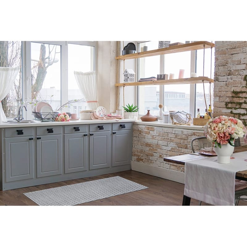 Plasttæppe Hilma Link - 70x300 cm, Grå - Tekstiler - Tæpper - Udendørs tæpper - Plasttæpper