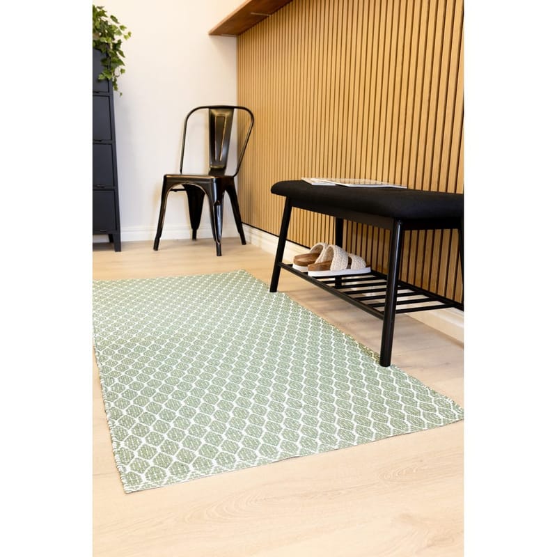 Plasttæppe Hilma Link - 70x300 cm, Grøn - Tekstiler - Tæpper - Udendørs tæpper - Plasttæpper