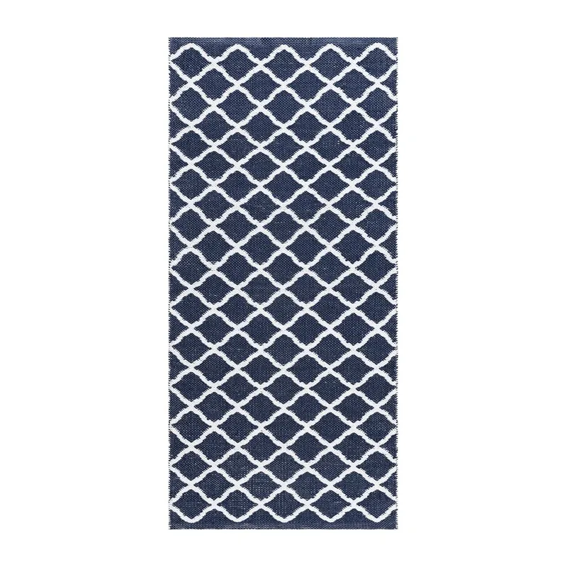 Plasttæppe Hilma Wave - 150x220 cm, Blå - Tekstiler - Tæpper - Udendørs tæpper - Plasttæpper