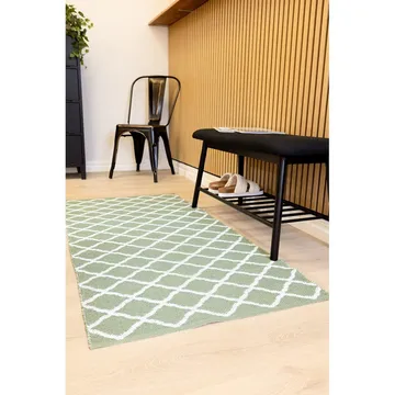 Plasttæppe Hilma Wave - 70x150 cm, Grøn - Tekstiler - Tæpper - Moderne tæppe - Wiltontæpper