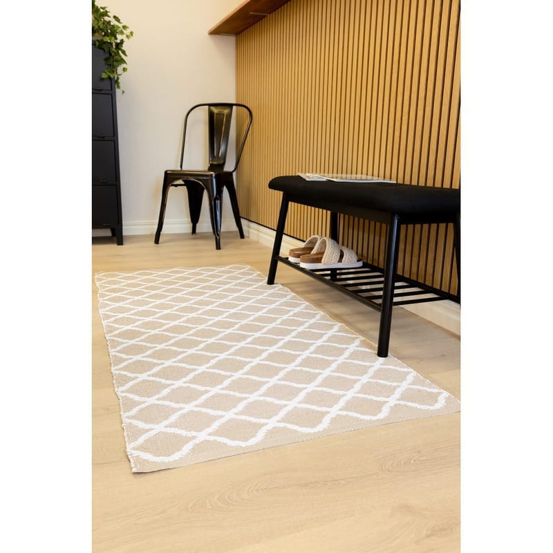 Plasttæppe Hilma Wave - 70x150 cm, Linned - Tekstiler - Tæpper - Udendørs tæpper - Plasttæpper