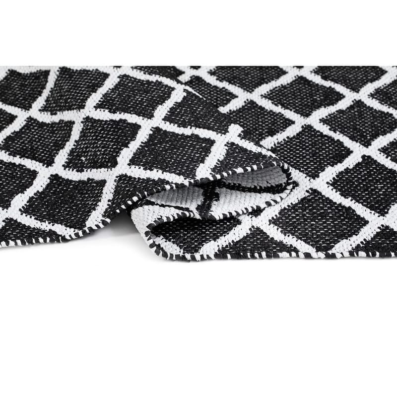 Plasttæppe Hilma Wave - 70x150 cm, Sort - Tekstiler - Tæpper - Udendørs tæpper - Plasttæpper