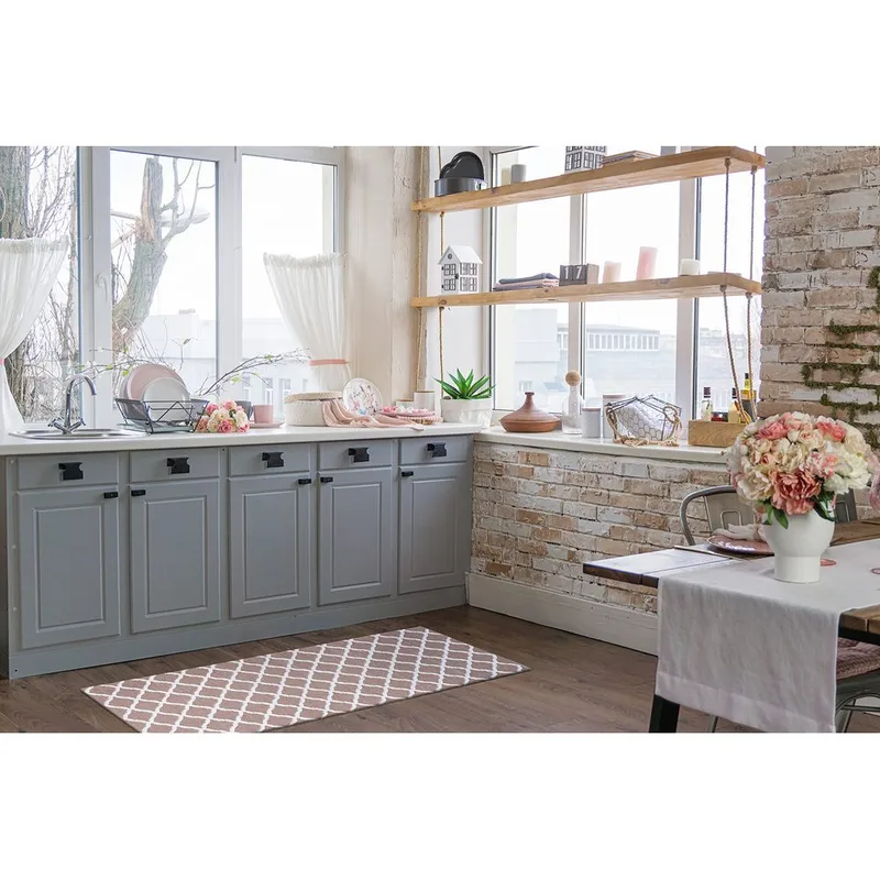 Plasttæppe Hilma Wave - 70x200 cm, Rosa - Tekstiler - Tæpper - Udendørs tæpper - Plasttæpper