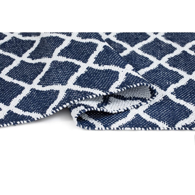 Plasttæppe Hilma Wave - 70x250 cm, Blå - Tekstiler - Tæpper - Udendørs tæpper - Plasttæpper